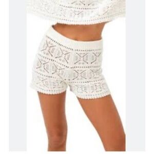 L SPACE Women's Cream Dimond Eyes Short Size S NWT